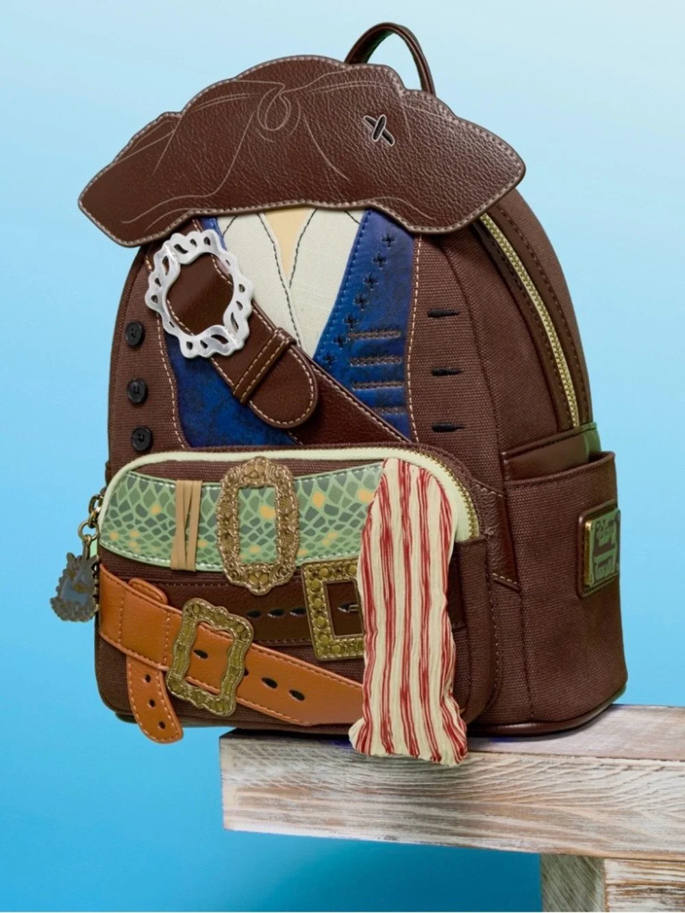 Loungefly Pirates of the Caribbean Jack Sparrow Cosplay Mini Backpack